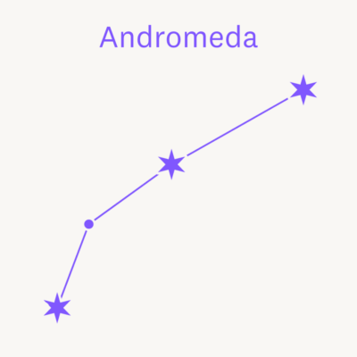 An image showing the Andromeda constellation