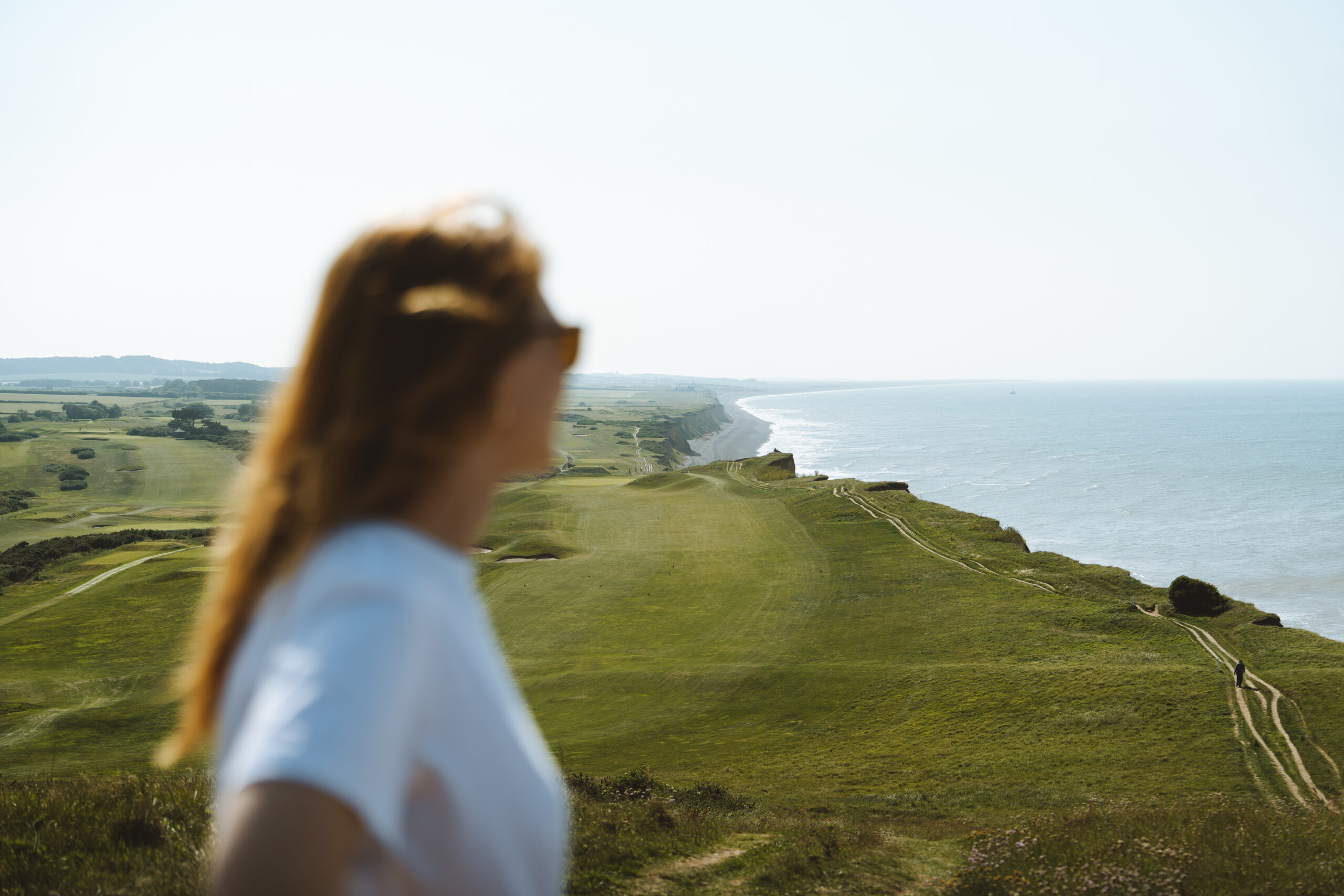 Someone looking out over Skelding Hill